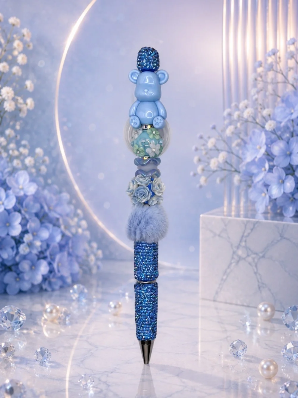 Blue Bear Garden Sparkle Pen